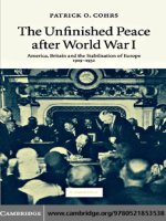 0521853532 cambridge university press the unfinished peace after world war i america britain and the stabilisation of europe 1919 1932 may 2006 