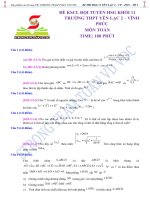 Tổ 2 đợt 2 đề 1 đề THI HSG lớp 11 yên lạc 2 VĨNH PHÚC 2019 