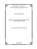 Nghiên cứu tiện thép hợp kim 9xc sau tôi có gia nhiệt bằng laser 