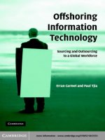 0521843553 cambridge university press offshoring information technology sourcing and outsourcing to a global workforce jun 2006 