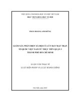 Giám Sát, Phản Biện Xã Hội Của Ủy Ban Mặt Trận Tổ Quốc Việt Nam Từ Thực Tiễn Quận 3