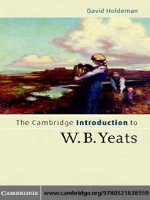 052183855X cambridge university press the cambridge introduction to w b yeats sep 2006 