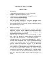 Stakeholder of TH true milk (Government)