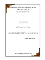 Hệ thống chiết rót và đóng nắp chai với arduino Mega 2560p