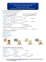 Đề thi online 2 unit 15 tieng anh 5 