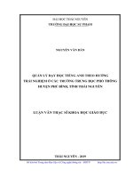 Quản Lý Dạy Học Tiếng Anh Theo Hướng Trải Nghiệm Ở Các Trường Trung Học Phổ Thông Huyện Phú Bình