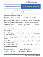 thi thử 11 TIẾNG ANH THPT 2020 