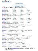 TS247 DT thi online unit 7 tieng anh 6 moi co loi giai chi tiet  9356 1514530043 