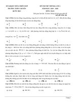 đề thi thử THPT QG môn vật lí trường THPT chuyên quốc học huế   lần 1   năm 2020 (có lời giải chi tiết)