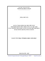 Quản Lý Hoạt Động Dạy Học Môn Toán Theo Định Hướng Phát Triển Năng Lực Học Sinh Ở Các Trường
