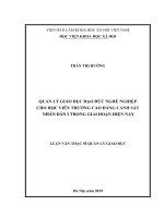 Quản Lý Giáo Dục Đạo Đức Nghề Nghiệp Cho Học Viên Trường Cao Đẳng Cảnh Sát Nhân Dân I