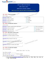 Đề thi online unit 12 tieng anh 3 