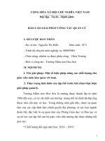 BÁO cáo GIẢI PHÁP CÔNG tác QUẢN lýmột số biện pháp nâng cao chất lượng cho giáo viên môn làm quen với toán  