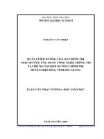 Quản Lí Bồi Dưỡng Lí Luận Chính Trị Theo Hướng Ứng Dụng Công Nghệ Thông Tin Tại Trung Tâm Bồi Dưỡng
