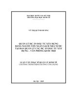 Quản lý dự án đầu tư xây dựng bằng nguồn vốn ngân sách nhà nước tại ban quản lý các dự án đầu tư xây dựng   văn phòng quốc hội 