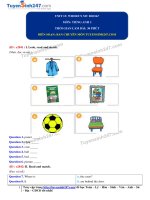 Đề thi online unit 13 tieng anh 3 