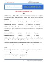 THI THỬ 6 TIẾNG ANH THPT 2020 