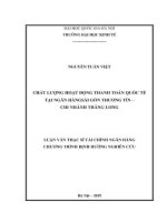 Chất lượng hoạt động thanh toán quốc tế tại ngân hàng TMCP sài gòn thương tín – chi nhánh thăng long 