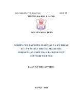 Nghiên cứu đặc điểm giải phẫu và kỹ thuật xử lý các bất thường mạch máu ở bệnh nhân ghép thận tại Bệnh viện Hữu nghị Việt Đức (FULL TEXT)