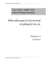 Báo cáo bài tập lớn phần mềm Quan ly ky tuc xa