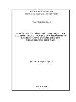 Nghiên Cứu Các Tính Chất Nhiệt Động Của Các Tinh Thể Cấu Trúc Fcc Dựa Theo Mô Hình Einstein