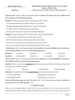   đề chuẩn tiếng anh 2020   đề 3 