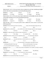   đề chuẩn tiếng anh 2020   đề 1 