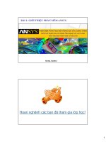 BÀI GIẢNG pHẦN MỀM PHÂN TÍCH MÔ PHỎNG KẾT CẤU CÔNG TRÌNh  ANSYS ĐẠI HỌC THỦY LỢI
