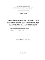 Phát triển một số kỹ thuật so khớp ứng dụng trong quá trình phát hiện xâm nhập và giả mạo trên mạng 