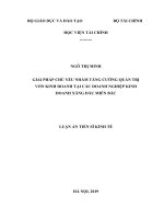 Luận án tiến sĩ kinh tế  giải pháp chủ yếu nhằm tăng cường quản trị vốn kinh doanh tại các doanh nghiệp kinh doanh xăng dầu miền bắc 