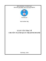 Luận văn thạc sỹ ngành quản trị kinh doanh  hoàn thiện công tác kiểm tra sau thông quan trong lĩnh vực trị giá tại cục hải quan TP hải phòng 