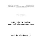 Luận án tiến sĩ kinh tế  phát triển thị trường phát thải các bon ở việt nam 