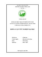 Đánh Giá Hiện Trạng Ô Nhiễm Nước Thải Sản Xuất Tại Mỏ Antimon Hải Hà - Quảng Ninh