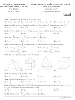 de khao sat toan 12 lan 1 nam 2019 2020 truong cam ba thuoc thanh hoa 