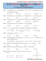 ĐỀ 4 KHÓA LUYỆN đề 2020 đáp án