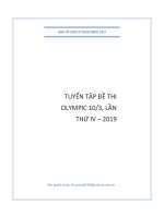 Tuyển tập đề thi Olympic 10 3 năm 2019