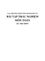cac phuong phap giai nhanh bai tap trac nghiem mon toan thpt 