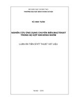 (Luận án tiến sĩ) Nghiên cứu ứng dụng chuyển biến mactenxit trong hệ hợp kim đồng nhôm