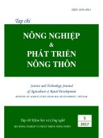 Hiệu quả kỹ thuật và các yếu tố ảnh hưởng đến hiệu quả kỹ thuật của nông hộ trồng đậu phộng tỉnh Trà Vinh