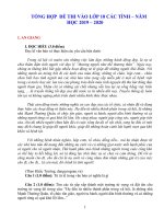 TỔNG hợp  đề THI vào lớp 10 các TỈNH 2019  MAI 