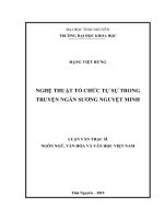 Nghệ Thuật Tổ Chức Tự Sự Trong Truyện Ngắn Sương Nguyệt Minh