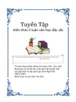 Tổng hợp kiến thức lí luận văn học và các nhận định tiêu biểu dành cho học sinh ôn thi HSG các cấp