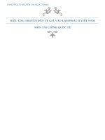 ERPT and inflation  Hiệu ứng truyền dẫn tỷ giá vào lạm phát ở Việt Nam