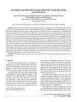 Tác động của biến đổi khí hậu đến phát triển bền vững của việt nam 