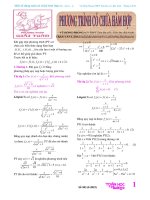 PHƯƠNG TRÌNH có CHỨA hàm hợp