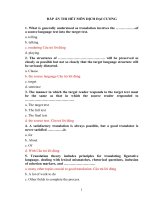 Đáp án Thi hết môn Dịch đại cương NNA