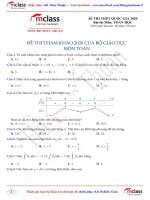 Hồ thức thuận  đề MINH họa của bộ 2020 môn TOÁN 
