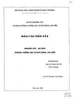 Báo cáo tốm tắt nghiên cứu dữ liệu phòng chống sạt lở bờ sông , bờ biển 