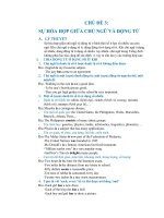 Sự hoà hợp giữa chủ ngữ và động từ ( kèm bài tập và lời giải )