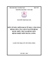 MỘT SỐ ĐẶC ĐIỂM DỊCH TỄ HỌC LÂM SÀNGBỆNH LIÊN CẦU LỢN Ở NGƯỜI BỆNH ĐƯỢC ĐIỀU TRỊ TẠI BỆNH VIỆN BỆNH NHIỆT ĐỚI TRUNG ƯƠNG